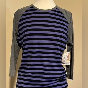 LulaRoe Randy Baseball 3/4 Sleeve Super Soft Tee Medium